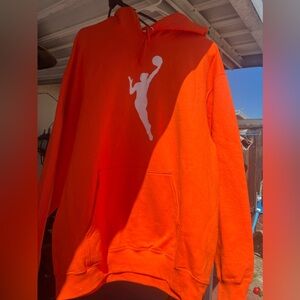 WNBA Fanatics Orange Logo fitted Pullover Hoodie